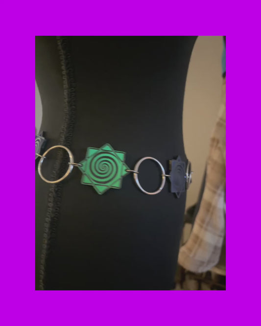 Flowstar customizable acrylic metal ring belt