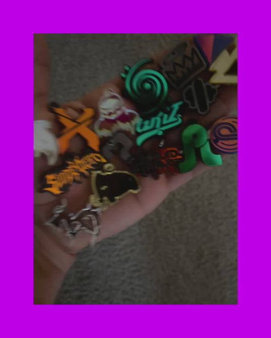 custom iridescent mini acrylic festival kandi charms!