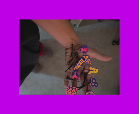 Custom violet holographic festival sprouts