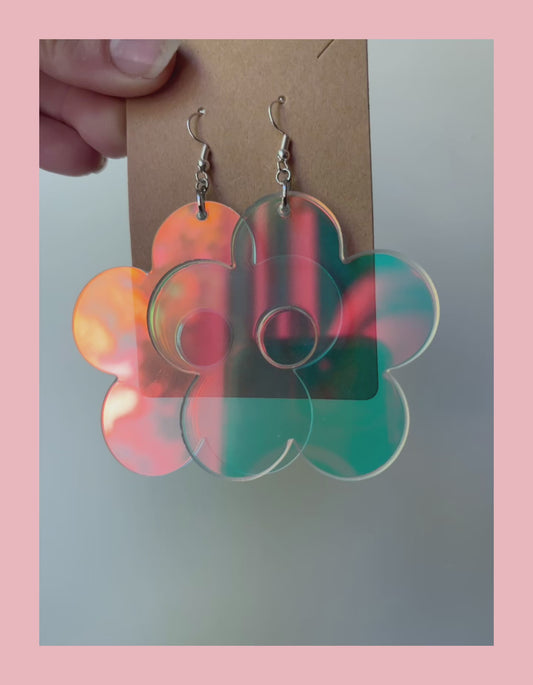 Acrylic flower earrings