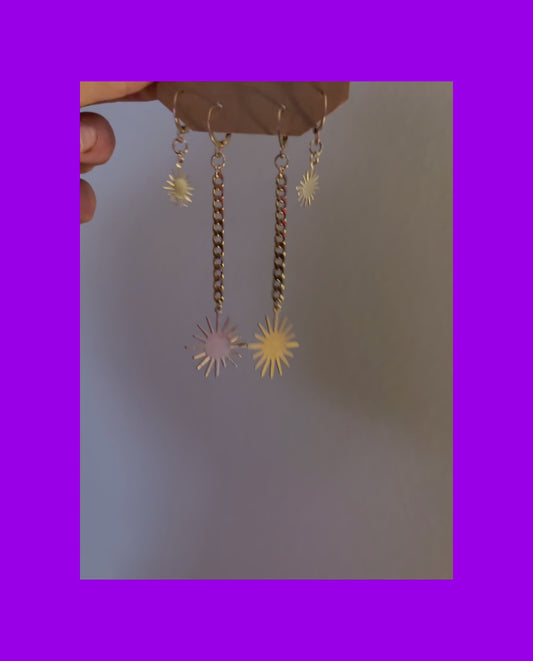 Stainless steel Sparkle earring set