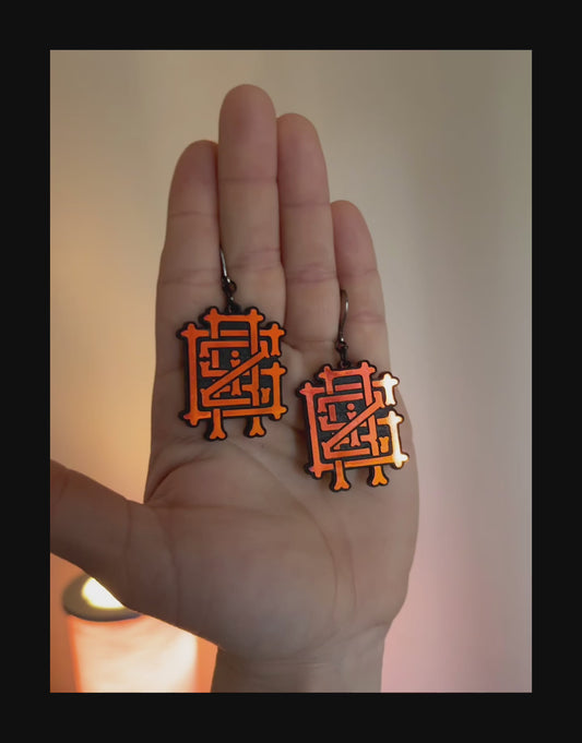 Customizable midnight holographic artist inspired acrylic earrings