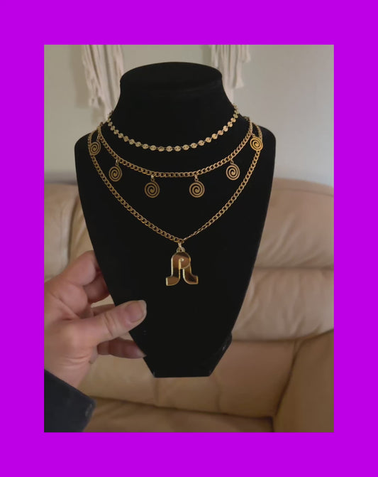 Pretty Lights inspired stainless steel necklace stack