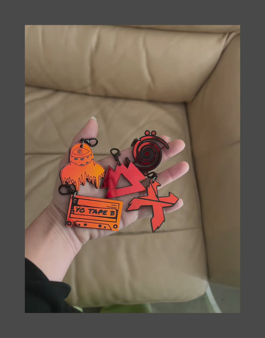 Customizable midnight holographic acrylic edm clip on charms