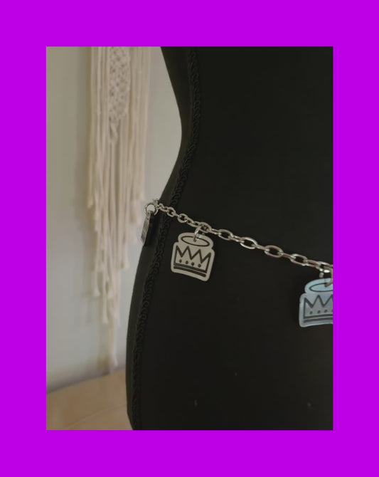 Customizable Steel & Black Stainless steel chain belt