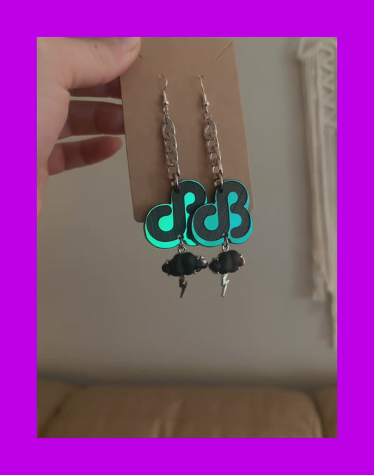 Daily bread inspired acrylic cloud chain link earrings