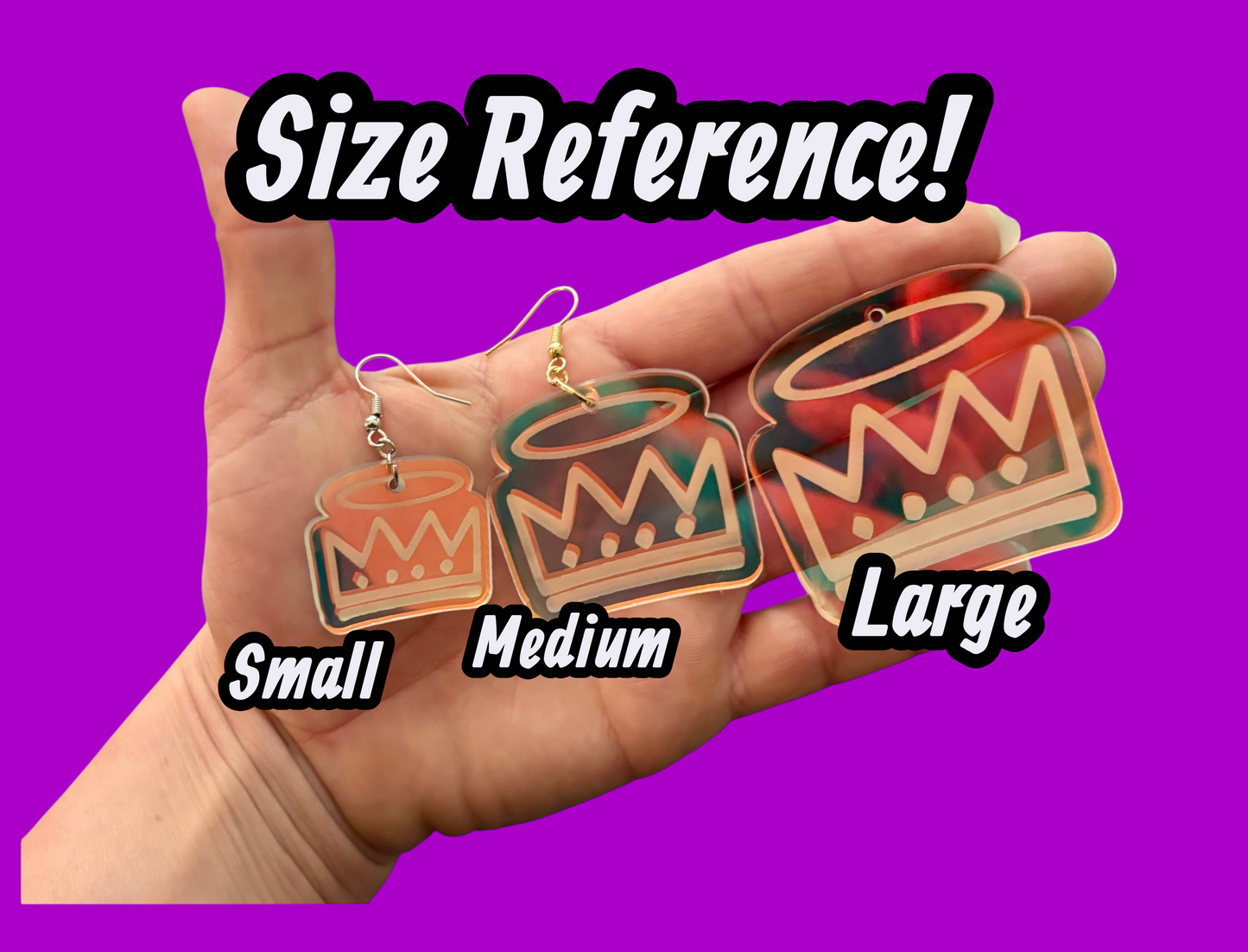Customizable iridescent artist inspired acrylic earrings