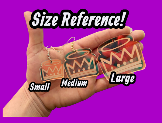 Customizable iridescent artist inspired acrylic earrings