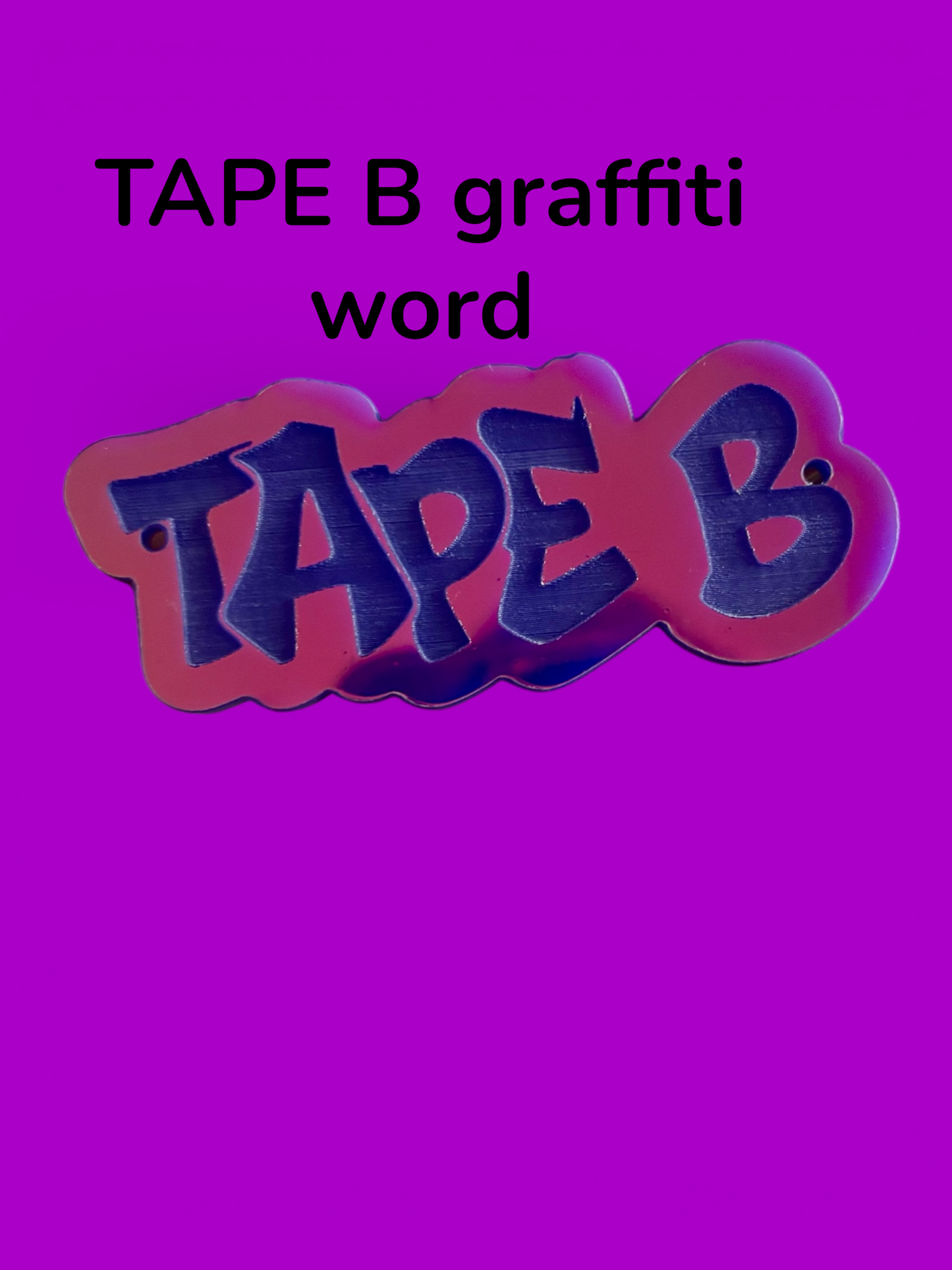 Tape b customizable acrylic metal ring belt