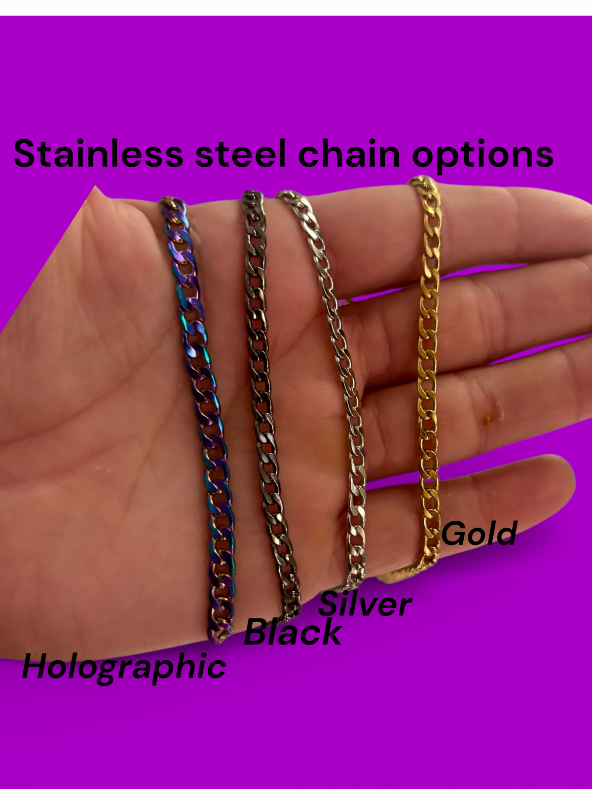 Custom Basic Thin Chain Stainless Steel chain Necklace