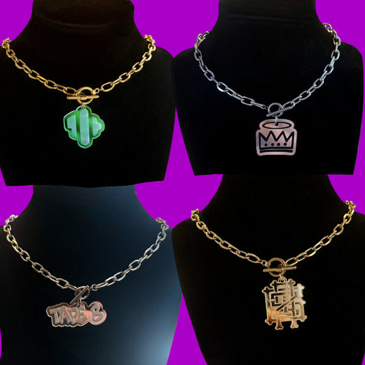 Custom Tiff & Co style silver/gold chain stainless steel necklace