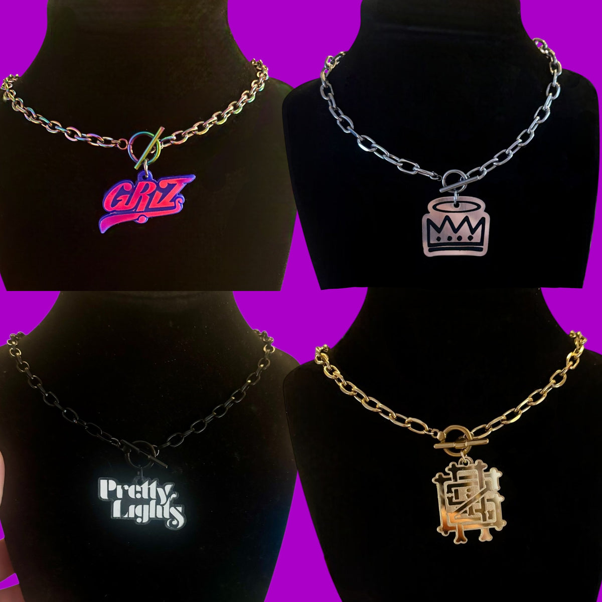 Custom Tiff & Co style silver/gold chain stainless steel necklace