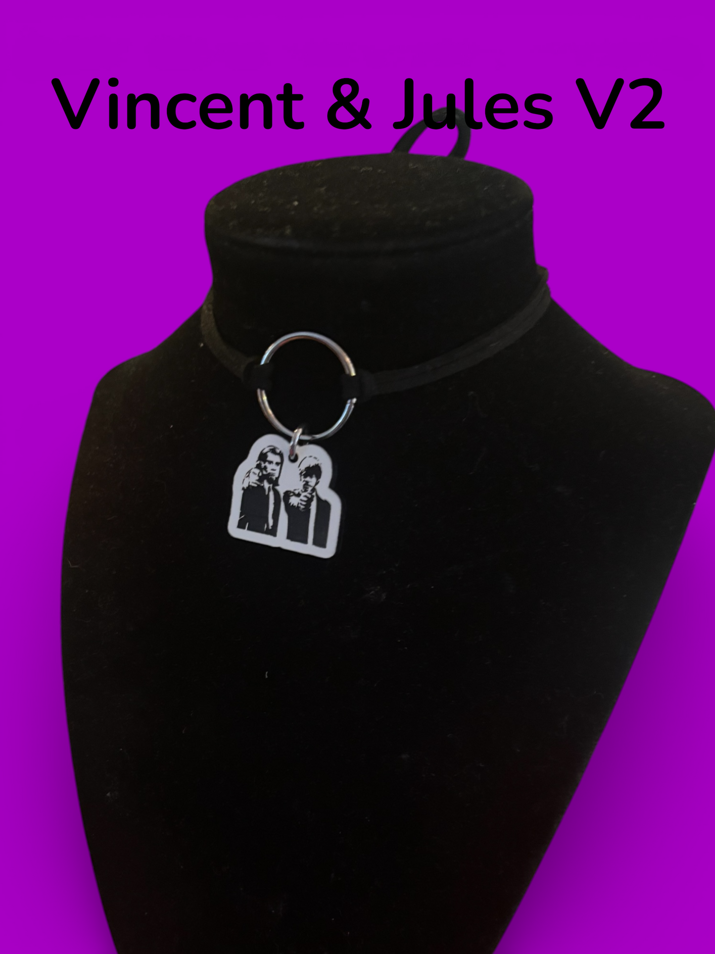 PULP black/white tie back chokers