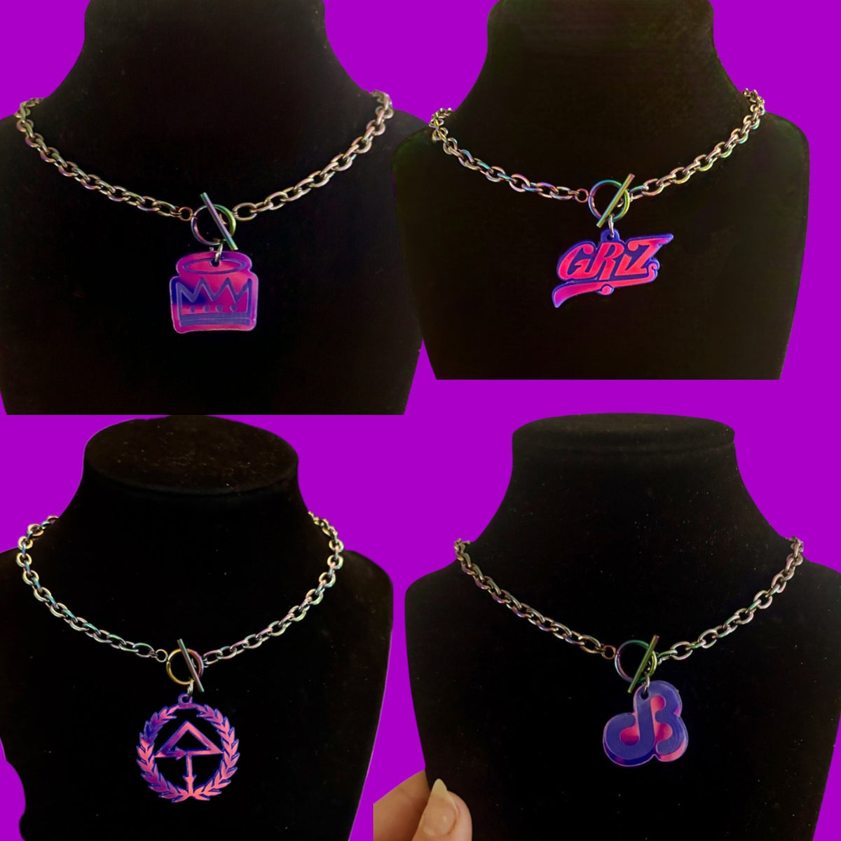 Custom Tiff & Co style silver/gold chain stainless steel necklace